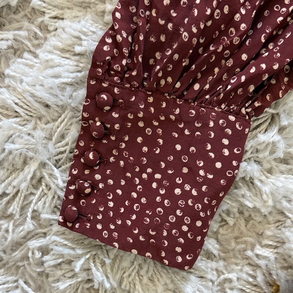 The Kooples Maroon Moon Long Sleeve Dress - Picture 2 of 8